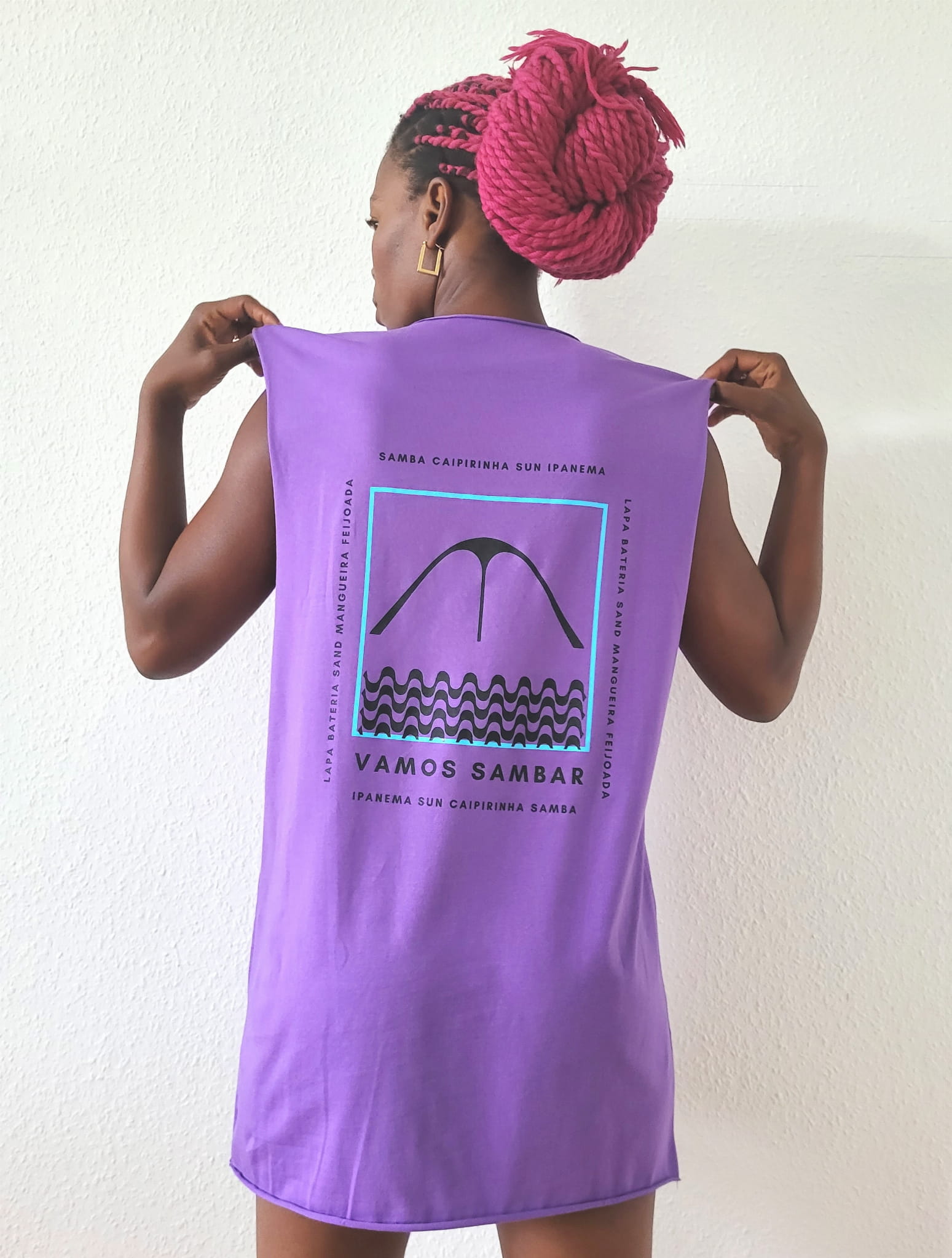 Sleeveless T-shirt SAPUCAI Purple