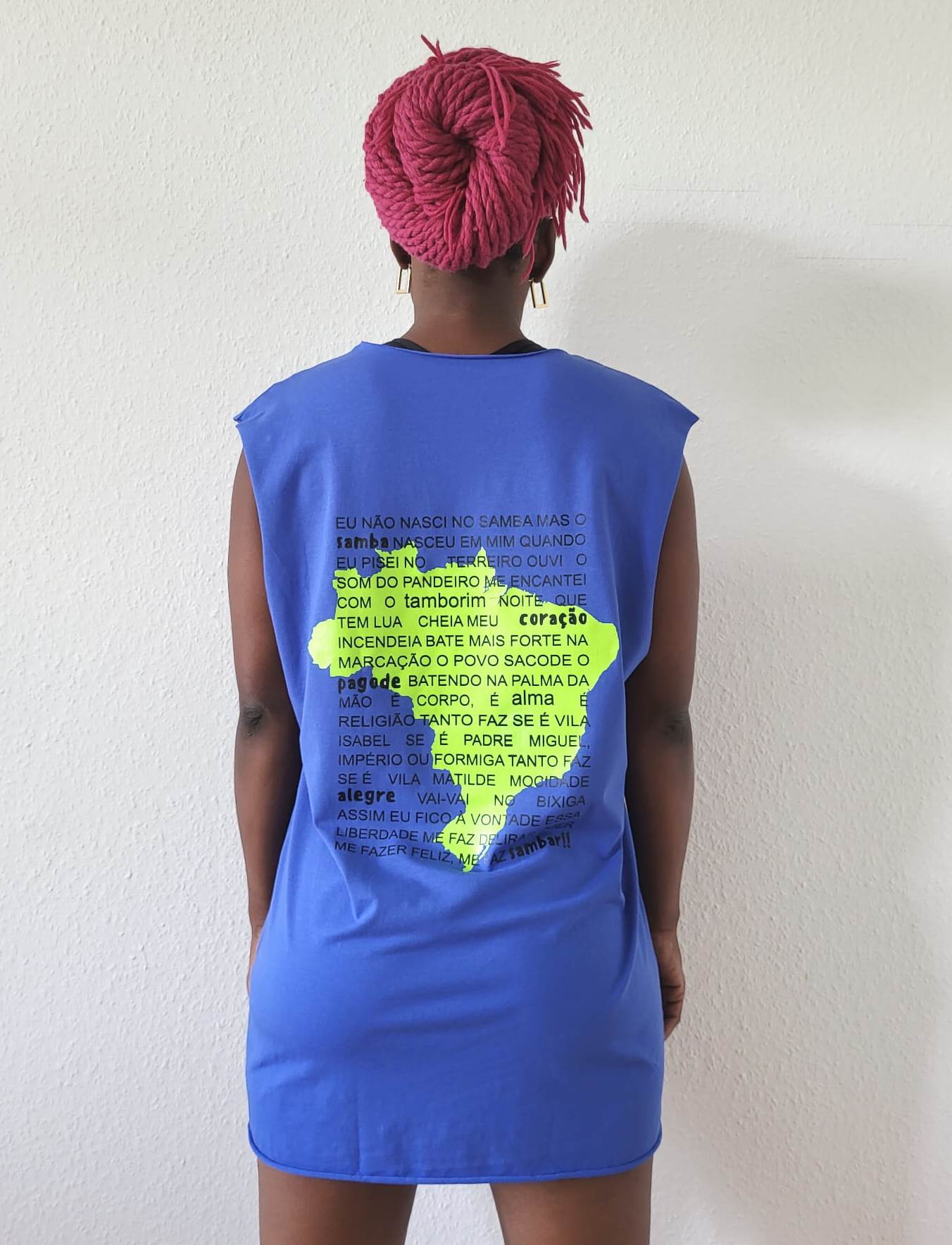 Sleeveless T-shirt BRASIL Blue