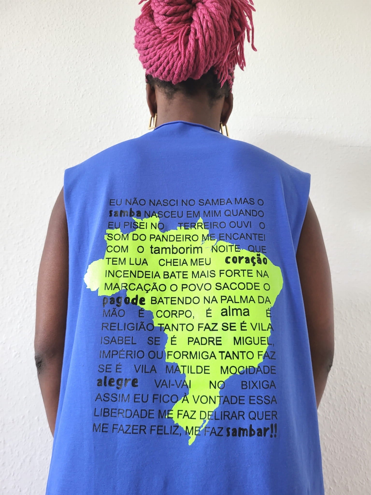 Sleeveless T-shirt BRASIL Blue