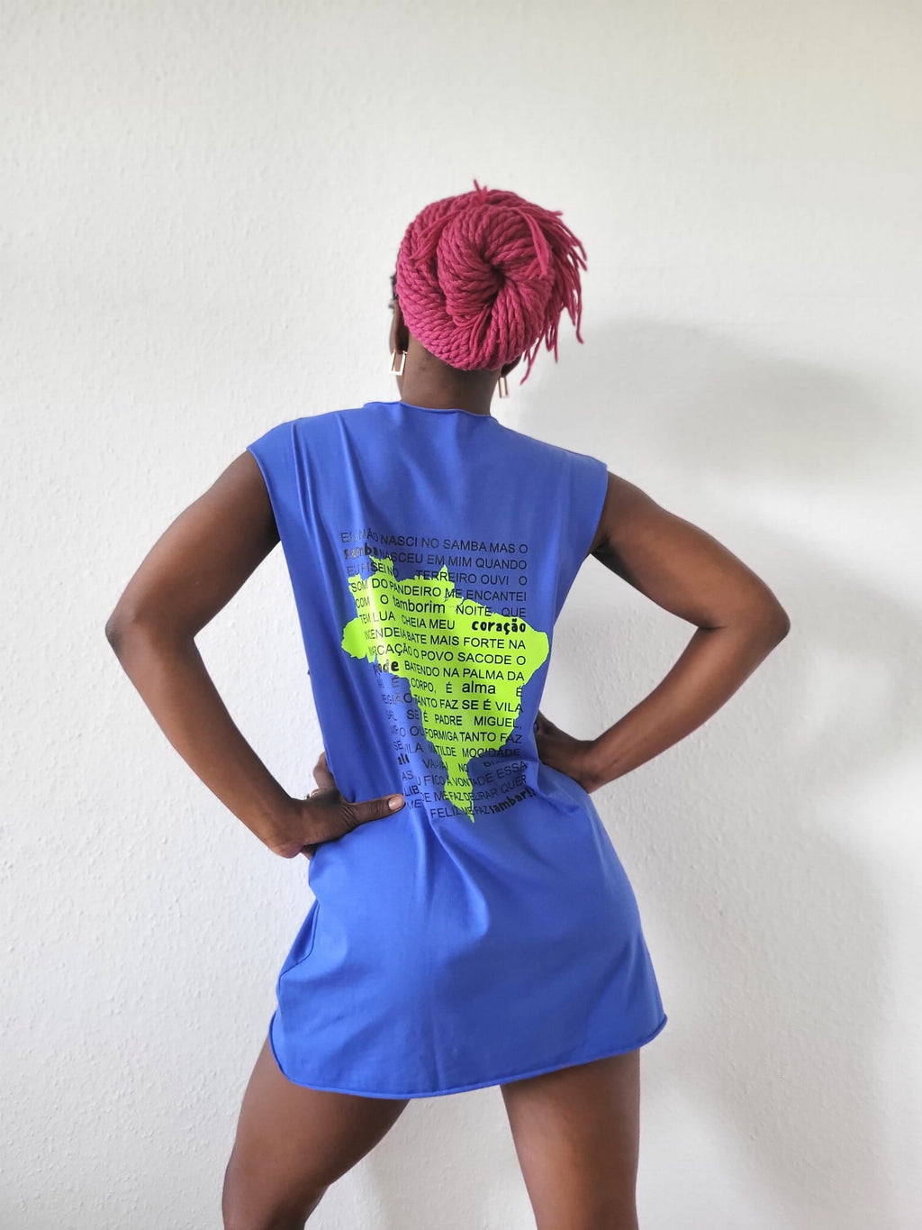 Sleeveless T-shirt BRASIL Blue