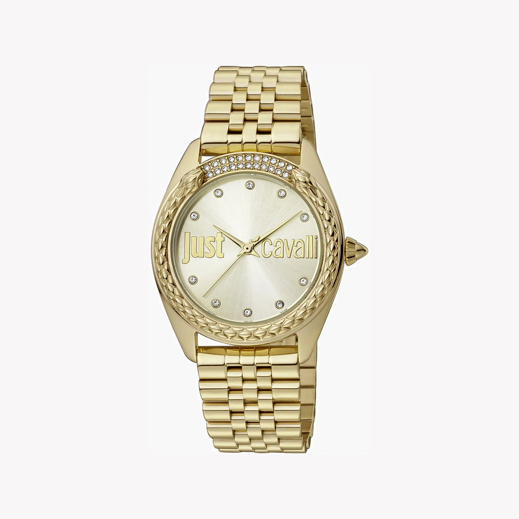 Just Cavalli Women's Gold Stainless Steel Watch, Champagne Dial | Jc1l195m0065