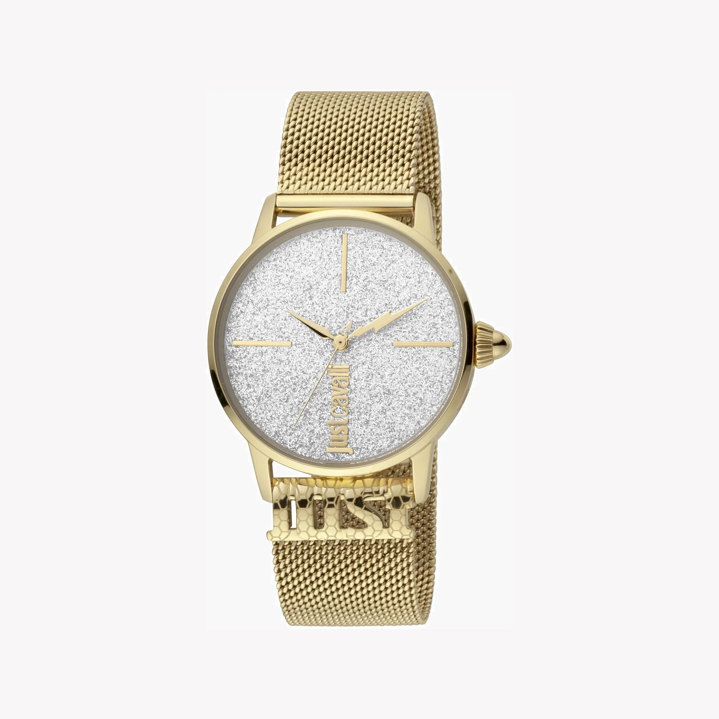 Just Cavalli Women's Gold Stainless Steel Watch, Silver Dial | Jc1l078m0065