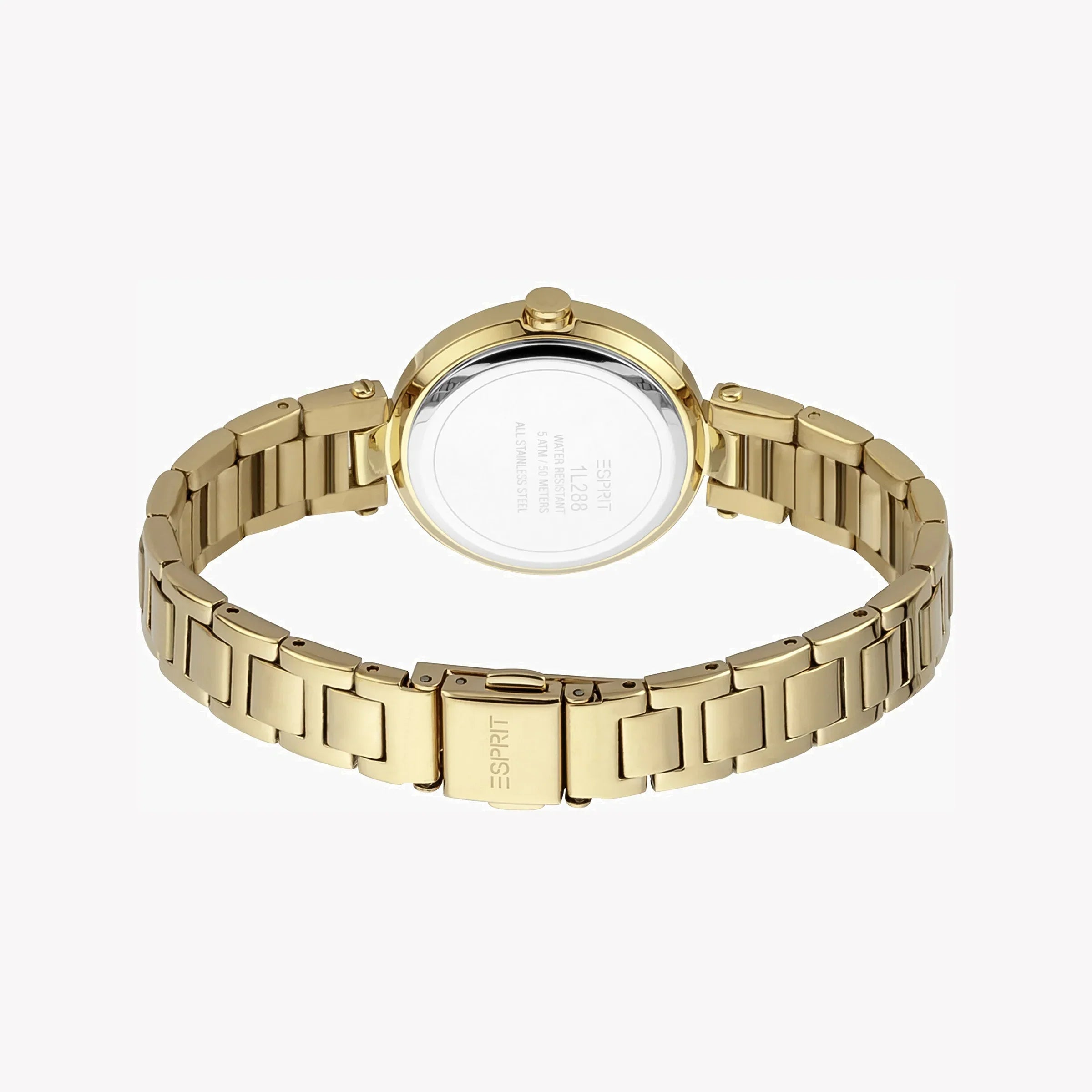 Esprit Women's Gold Stainless Steel Watch, White Dial | Es1l060m0125