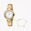 Esprit Women's Gold Stainless Steel Watch, White Dial | Es1l060m0125