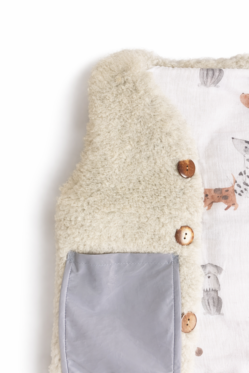 Baby/Kid Virgin Wool Vest - Blue