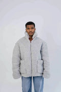 Men's Oversized Wool Jacket - Charcoal