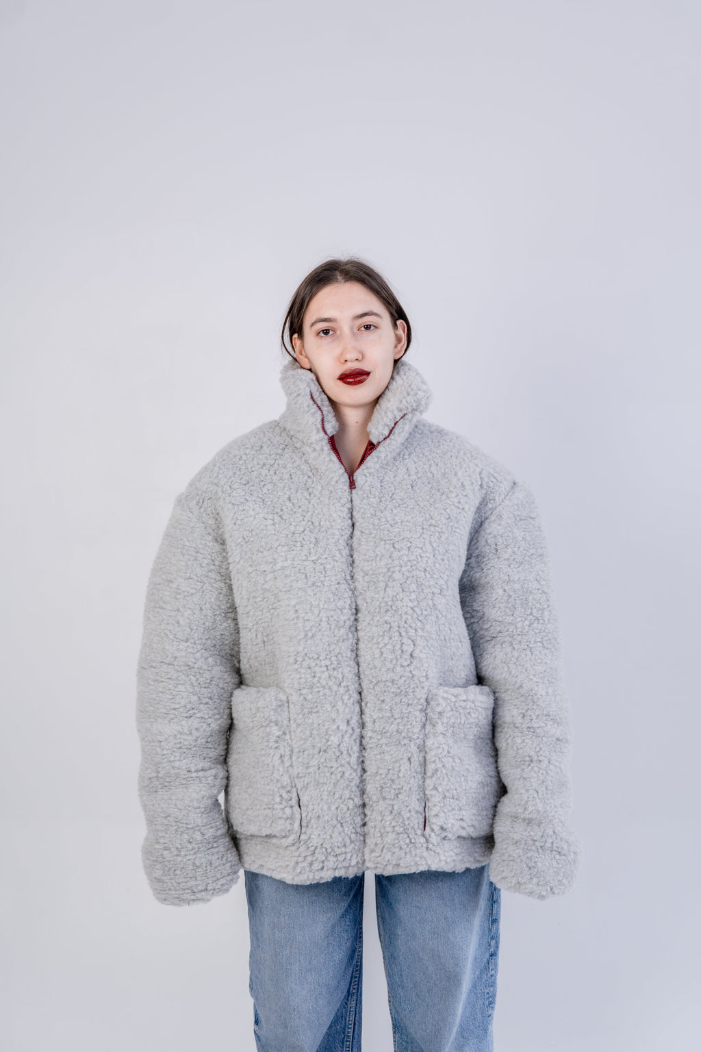 Men's Oversized Wool Jacket - Charcoal