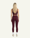 Women's Seacell Set: Leggings + Bra - Burgundy