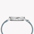 Timex Women's Blue Leather Watch, White Dial | Tw2r70300