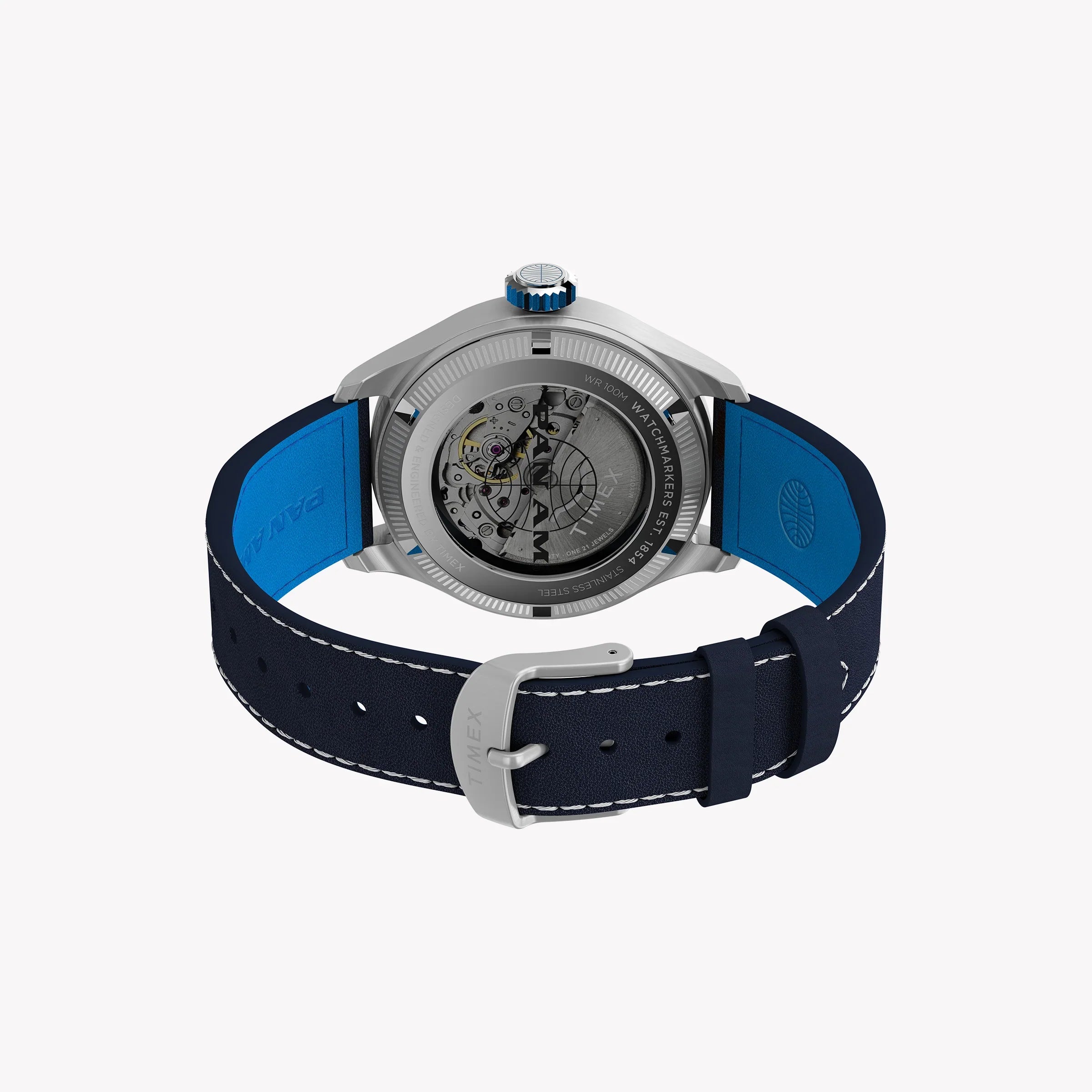 Waterbury ACE Pan Am S/E Automatic Blue Dial Blue Leather Strap Watch | TW2Y38800
