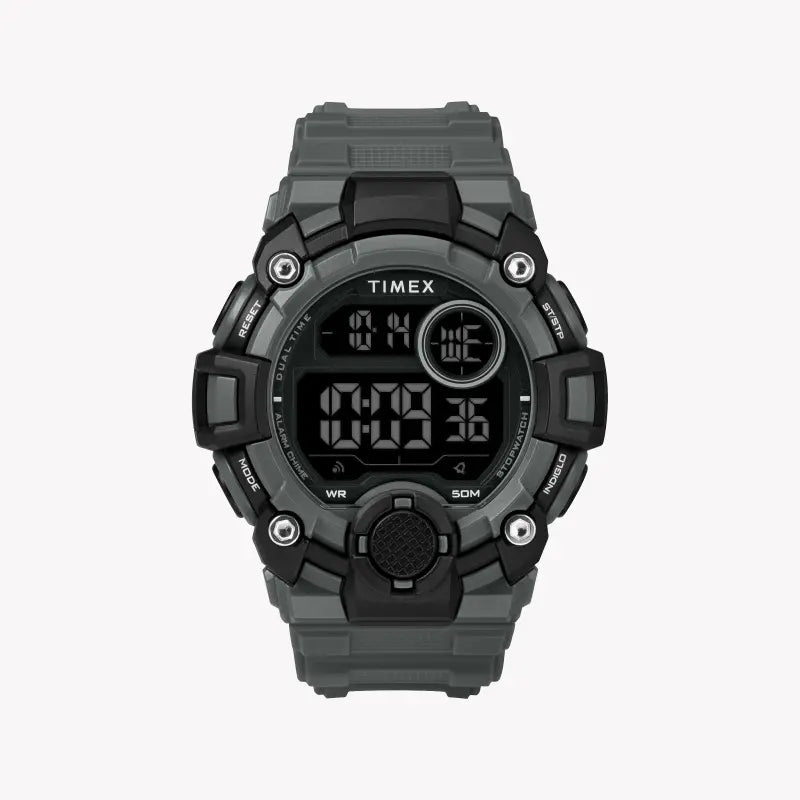 Timex Men's Gray Resin Watch, Digital Dial | Tw5m27500