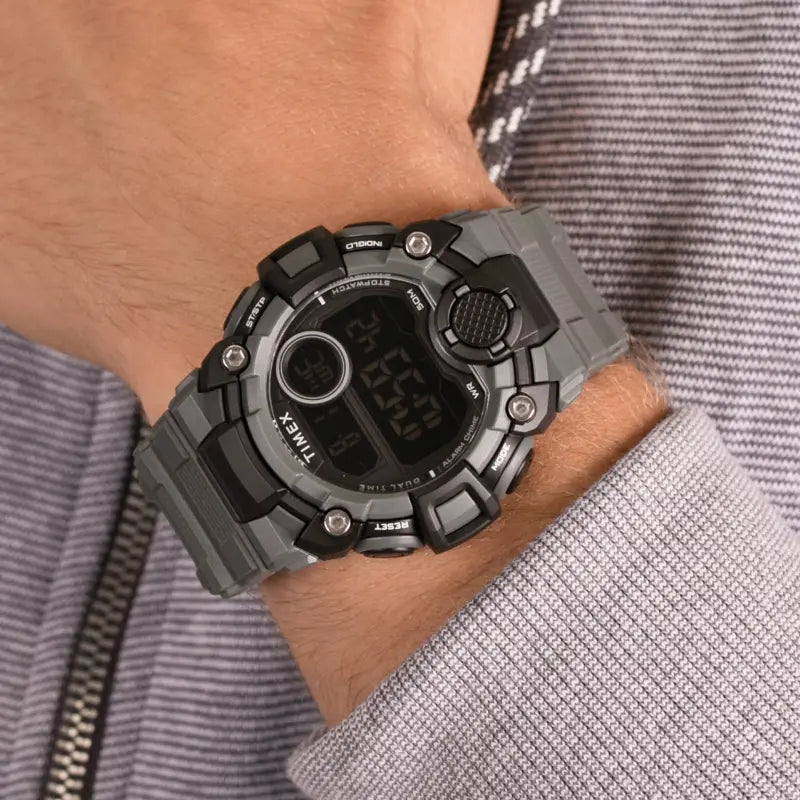 Timex Men's Gray Resin Watch, Digital Dial | Tw5m27500