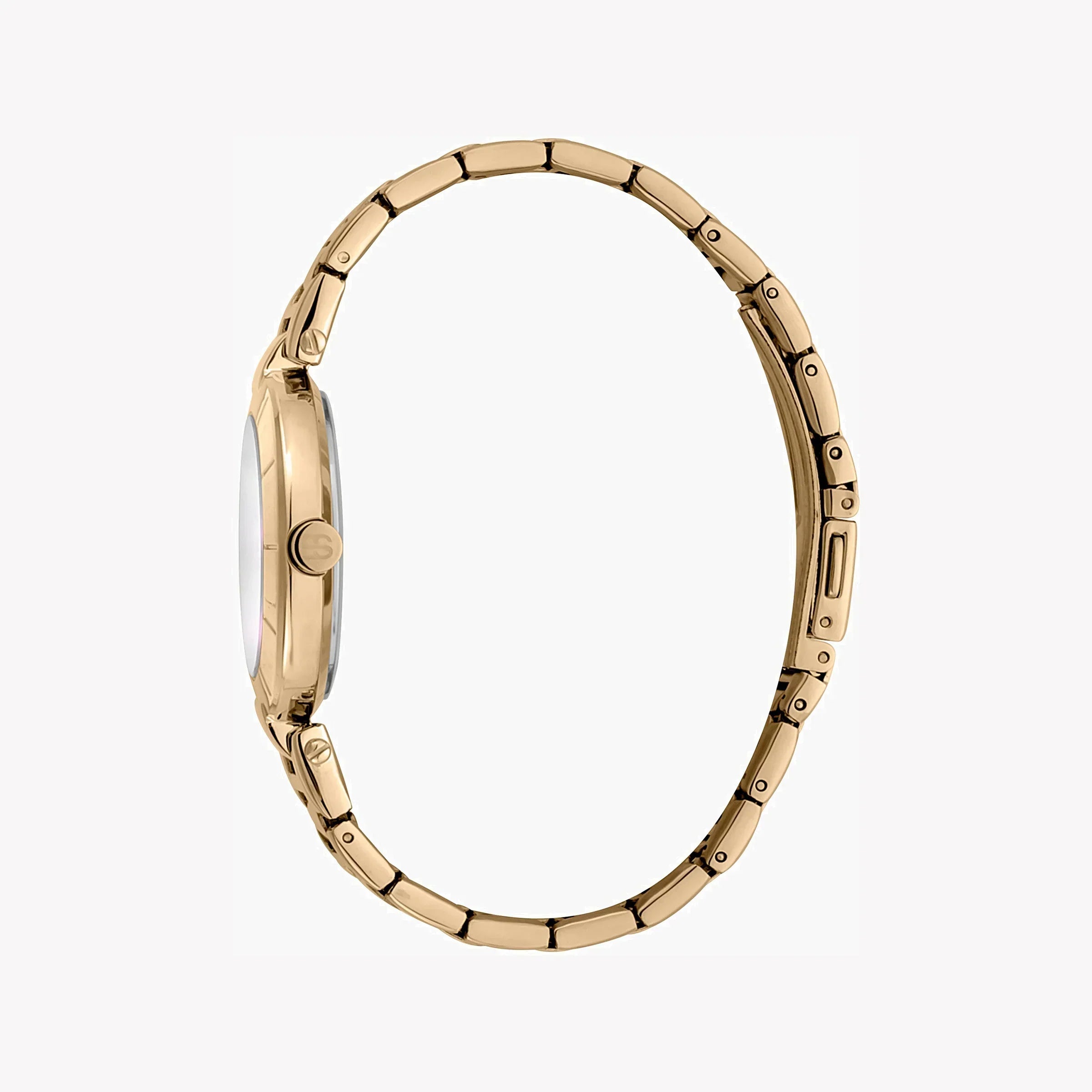 Esprit Women's Gold Stainless Steel Watch, White Dial | Es1l060m0125