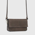 Leather Shoulder Bag - Curie (Gray)